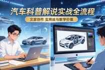 抖音汽车科普解说实战：文案+动画+画面处理+去水印全流程，打造专业汽车科普视频-臭虾米项目网