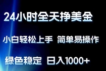 24小时全天挣美金，小白轻松上手，简单易操作，绿色稳定，日入1000+-臭虾米项目网
