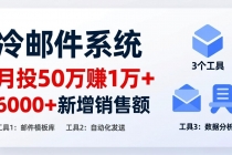 月投 50 刀赚 1 万 +！冷邮件系统：6000 + 新增销售额，靠 3 个工具轻松搞-臭虾米项目网