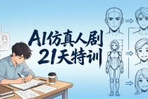 AI仿真人剧21天特训-更新：从剧本到成片全流程实战，掌握角色一致性与变现方法-臭虾米项目网