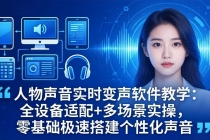 人物声音实时变声软件教学：全设备适配+多场景实操，零基础极速搭建个性化声音-臭虾米项目网