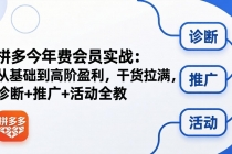 拼多多年费会员实战(更新26年4月20)：从基础到高阶盈利，干货拉满，诊断+推广+活动全教-臭虾米项目网