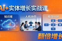 AI+实体增长实战课：知识库+人机协同+极简SOP，助力实体业务翻倍增长-臭虾米项目网