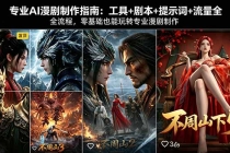 专业AI漫剧制作指南：工具+剧本+提示词+流量全流程，零基础也能玩转专业漫剧制作-臭虾米项目网