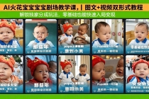 AI火花宝宝宝宝剧场教学课，图文+视频双形式教程，解锁独家分成玩法，零基础也能快速入局变现-臭虾米项目网