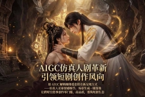 AIGC 仿真人短剧创作革新，解锁仙侠爱恋全新呈现，一键出高质场景，零门槛打造爆款剧集-臭虾米项目网