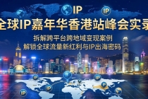 全球IP嘉年华香港站峰会实录，拆解跨平台跨地域变现案例，解锁全球流量新红利与IP出海密码-臭虾米项目网