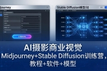AI摄影商业视觉Midjourney+Stable Diffusion训练营，教程+软件+模型-臭虾米项目网