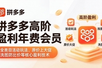 拼多多高阶盈利年费会员(更新4月)：全类目活动玩法、原价上大促、洗图防比价等核心盈利技术-臭虾米项目网