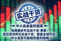 电商圈多年实战干货-更新4月:多位资深师兄实战干货,覆盖全域平台,中小卖家可复制的盈利指南-臭虾米项目网