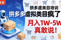 拼多多虚拟类目疯了！机器人自动发货，月入 1W-5W 真敢说！-臭虾米项目网