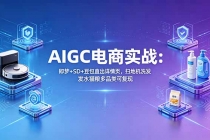 AIGC电商实战班：即梦+SD+豆包直出详情页，扫地机洗发水猫粮多品类可复现-臭虾米项目网
