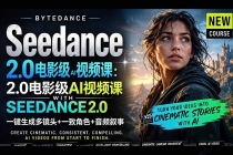 Seedance 2.0电影级AI视频课:一键生成多镜头+一致角色+音频叙事-臭虾米项目网