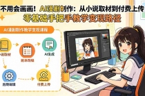 不用会画画！AI漫剧制作：从小说取材到付费上传，零基础手把手教学变现路径-臭虾米项目网
