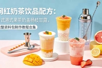 网红奶茶饮品配方：台式港式果茶奶盖杨枝甘露，完整资料包制作教程合集-臭虾米项目网