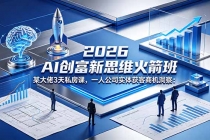 2026 AI 创富新思维火箭班：某大佬3天私房课，一人公司实体获客商机洞察-臭虾米项目网