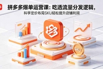 拼多多爆单运营实战课:吃透流量分发逻辑,科学定价布局SKU轻松提升店铺利润-臭虾米项目网