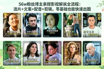 56万粉丝博主亲授影视解说全流程:选片+文案+配音+剪辑,零基础也能快速出圈-臭虾米项目网