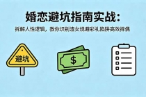 付费文章:婚恋避坑指南实战:拆解人性逻辑,教你识别渣女规避彩礼陷阱高效择偶-臭虾米项目网