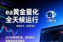 EA黄金量化，绿色稳定，24小时运行，小白轻松入手，日入1000+-臭虾米项目网