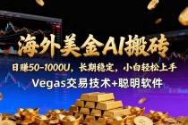 海外美金AI搬砖技术Vegas交易技术+聪明软件【训练营第七期】，日赚50-100U-臭虾米项目网