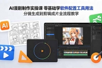 AI漫剧制作实操课 零基础学软件配置工具用法 分镜生成到剪辑成片全流程教学-臭虾米项目网