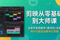 剪映从零基础到大师课，全章节系统教学+素材包，关键帧AI功能实战案例全掌握-臭虾米项目网
