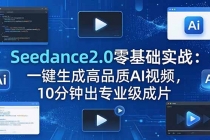 Seedance2.0零基础实战：一键生成高品质AI视频，10分钟出专业级成片-臭虾米项目网