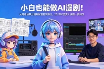 小白也能做AI漫剧！从角色场景分镜到配音剪辑导出，2D/3D/仿真人漫剧一步到位-臭虾米项目网