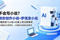 不会写小说？教你创作小说+梦境变小说+爆改热门小说+红果上传注意事项，AI漫剧全流程实战教学-臭虾米项目网