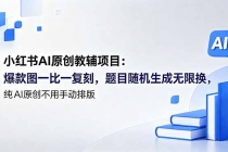 小红书AI原创教辅项目 (更新):爆款图一比一复刻,题目随机生成无限换,纯AI原创不用手动排版-臭虾米项目网