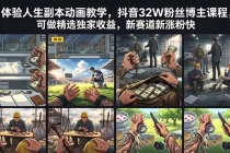 体验人生副本动画教学, 抖音32W粉丝博主课程,可做精选独家收益,新赛道新涨粉快-臭虾米项目网