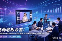 电商老板必看！人货场搭建+排品设计+素材创作+团队搭建，2026视频号直播全链路运营-臭虾米项目网