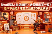 做AI漫剧人物总崩坏?场景道具不一致?选本不会选?这套工业化SOP全解决 (更新)-臭虾米项目网