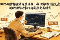 2026期货操盘手专属课程-更新6月，每日实时行情复盘，适配短线玩家打造成熟交易模式-臭虾米项目网
