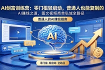 AI创富训练营：零门槛轻启动，普通人也能复制的AI赚钱之道，图文视频商单私域全路径-臭虾米项目网