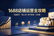 1688店铺没流量?产品上架不到7星?数字营销不会投?全套运营技能一次学(更新6月)-臭虾米项目网