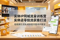 实体IP同城流量训练营：实体店零投流获客打法，短视频引流私域锁客完整闭环教学-臭虾米项目网