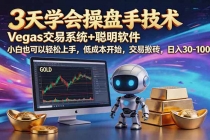 三天学会操盘手技术，vegas技术+聪明软件，小白也可以轻松上手，日入500+-臭虾米项目网