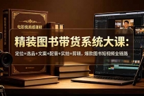 精装图书带货系统大课:定位+选品+文案+配音+实拍+剪辑,爆款图书短视频全链路-臭虾米项目网