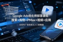 Google Ads优化师部落课程-更新2026：搜索+购物+PMax+视频+应用，全系列广告投放从入门到精通-臭虾米项目网
