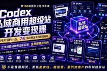 Codex私域商用超级站Ai开发变现课106期：不是普通网站，而是能收钱，能运营，能沉淀客户的私域超级站-臭虾米项目网