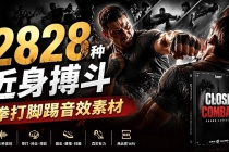 宝藏级别音效！2828种近身搏斗拳打脚踢音效素材，全部中文分类，免解压使用  Close Combat-臭虾米项目网