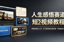 人生感悟赛道短视频教程，零基础轻松上手，AI文案剪辑全套实操可批量出片-臭虾米项目网