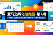 亚马逊孵化陪跑营-第7期：SOP流程+注册避坑+选品梳理+数据分析，千单店铺实战打法-臭虾米项目网