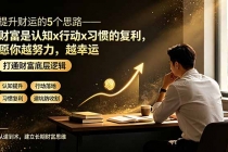 付费文章:提升财运的5个思路——财富是认知x行动x习惯的复利,愿你越努力,越幸运-臭虾米项目网
