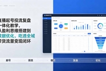 直播起号投流复盘一体化教学,从盈利思维搭建到数据优化,吃透全域带货流量变现闭环-臭虾米项目网