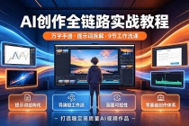 AI创作全链路实战教程｜万字手册·提示词拆解·9节工作流课，打造稳定高质量AI视频作品-臭虾米项目网