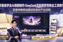 零基础学会AI漫剧制作-DeepSeek豆包即梦剪映全工具教学,掌握神魔修仙题材标准化产出流程-臭虾米项目网