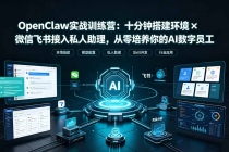 OpenClaw实战特训营:十分钟搭建环境×微信飞书接入私人助理,从零培养你的AI数字员工-臭虾米项目网